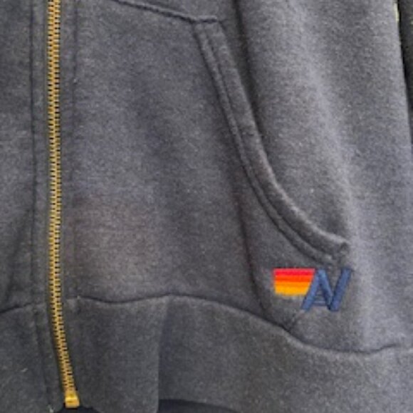 1. Aviator Nation 5 Stripe Hoodie In Navy - Picture 7 of 7